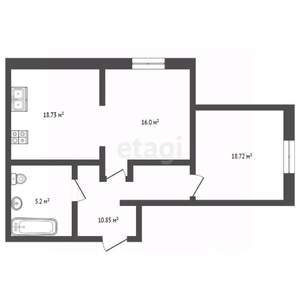 2-к квартира, вторичка, 70м2, 20/20 этаж