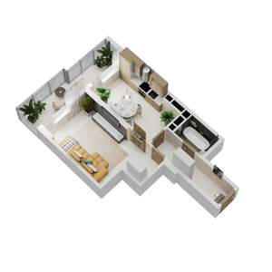 1-к квартира, вторичка, 43м2, 10/17 этаж