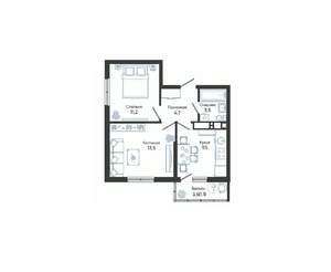 2-к квартира, вторичка, 44м2, 21/24 этаж