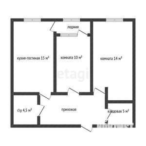 2-к квартира, вторичка, 67м2, 2/8 этаж