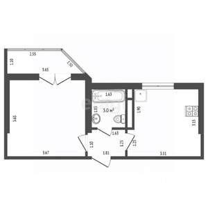1-к квартира, вторичка, 29м2, 13/17 этаж