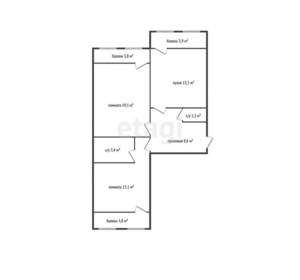 2-к квартира, вторичка, 65м2, 2/16 этаж