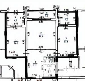 2-к квартира, вторичка, 71м2, 7/16 этаж