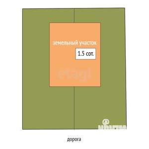 2-к квартира, вторичка, 55м2, 1/1 этаж