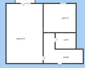 1-к квартира, вторичка, 30м2, 5/5 этаж