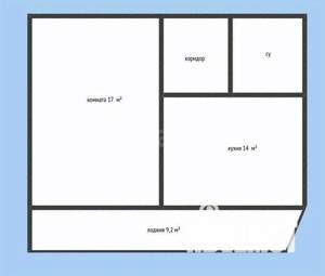 1-к квартира, вторичка, 42м2, 9/16 этаж