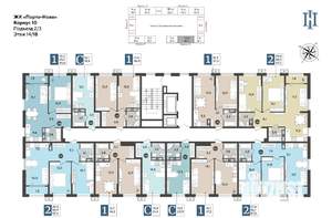 2-к квартира, строящийся дом, 67м2, 14/18 этаж