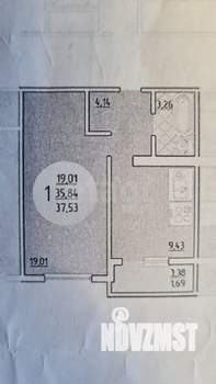 1-к квартира, вторичка, 36м2, 15/20 этаж