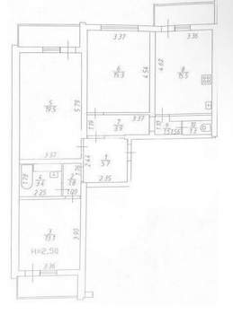 3-к квартира, вторичка, 81м2, 14/16 этаж