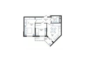 2-к квартира, вторичка, 57м2, 15/24 этаж