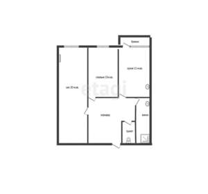 2-к квартира, вторичка, 57м2, 12/16 этаж
