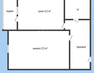 1-к квартира, вторичка, 42м2, 16/25 этаж
