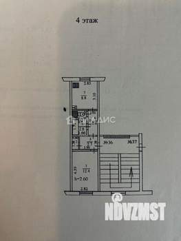 1-к квартира, вторичка, 32м2, 4/5 этаж