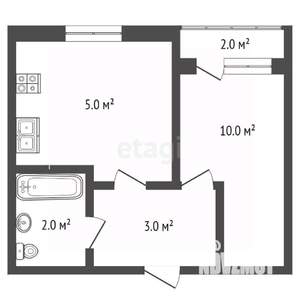 1-к квартира, вторичка, 21м2, 1/6 этаж