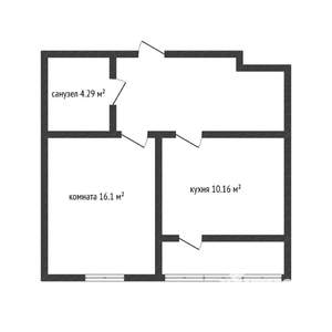 1-к квартира, вторичка, 41м2, 2/19 этаж