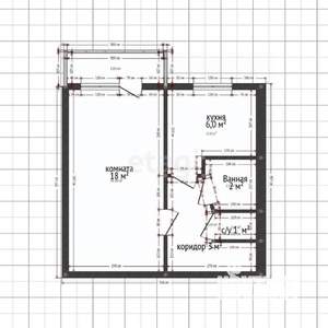 1-к квартира, вторичка, 31м2, 3/5 этаж