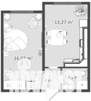 1-к квартира, вторичка, 38м2, 2/8 этаж