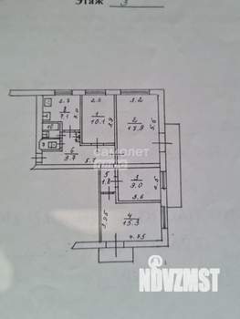 4-к квартира, вторичка, 77м2, 3/10 этаж