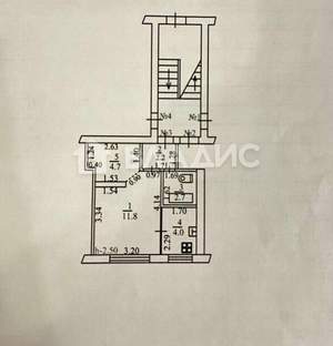 1-к квартира, вторичка, 26м2, 3/3 этаж