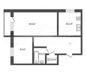 2-к квартира, вторичка, 56м2, 12/16 этаж