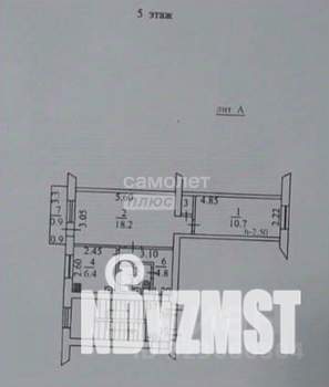 2-к квартира, вторичка, 44м2, 5/5 этаж
