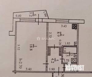 1-к квартира, вторичка, 37м2, 1/9 этаж