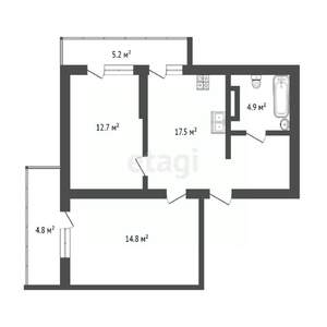 2-к квартира, вторичка, 50м2, 13/20 этаж