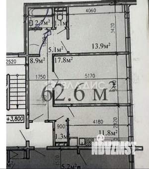 2-к квартира, вторичка, 62м2, 2/10 этаж