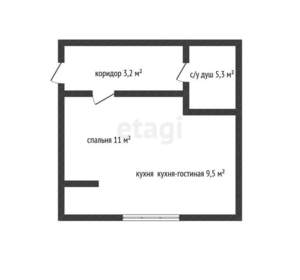 Студия квартира, вторичка, 32м2, 4/7 этаж