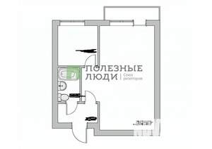 1-к квартира, вторичка, 30м2, 5/5 этаж