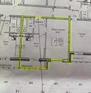 1-к квартира, вторичка, 44м2, 5/12 этаж