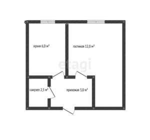 1-к квартира, вторичка, 21м2, 3/9 этаж