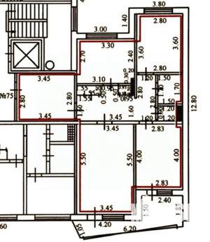 3-к квартира, вторичка, 73м2, 4/9 этаж