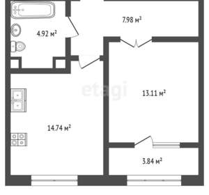 1-к квартира, вторичка, 42м2, 5/24 этаж