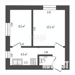 2-к квартира, вторичка, 30м2, 2/2 этаж