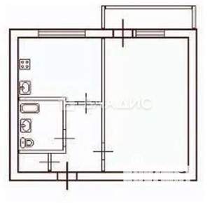 1-к квартира, вторичка, 22м2, 2/9 этаж