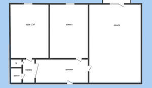 2-к квартира, вторичка, 53м2, 8/10 этаж