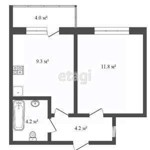 1-к квартира, вторичка, 29м2, 7/24 этаж