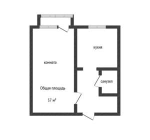 1-к квартира, вторичка, 38м2, 7/10 этаж