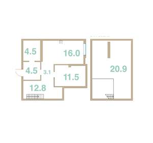 2-к квартира, вторичка, 73м2, 8/10 этаж