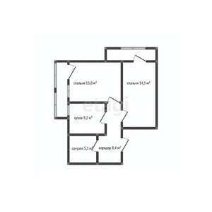 2-к квартира, вторичка, 50м2, 4/20 этаж