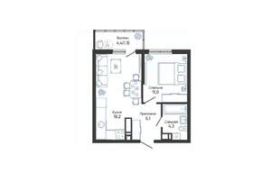 1-к квартира, вторичка, 40м2, 9/24 этаж