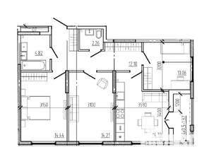 3-к квартира, вторичка, 74м2, 2/18 этаж