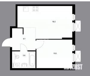 1-к квартира, вторичка, 37м2, 15/15 этаж