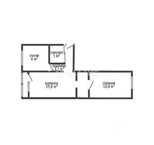 2-к квартира, вторичка, 44м2, 2/5 этаж