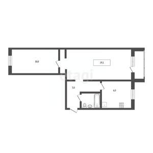 2-к квартира, вторичка, 44м2, 2/5 этаж