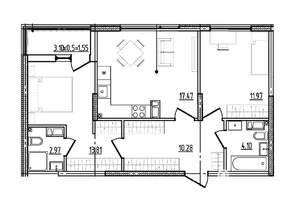 2-к квартира, вторичка, 62м2, 6/9 этаж