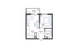 1-к квартира, вторичка, 40м2, 23/24 этаж