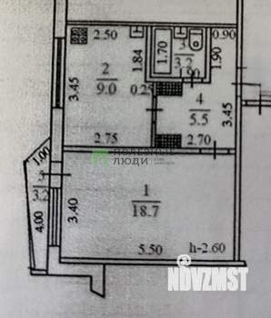 1-к квартира, вторичка, 36м2, 6/9 этаж