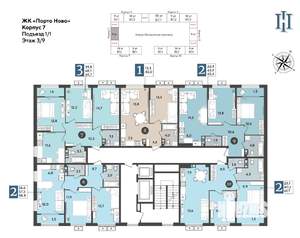 1-к квартира, строящийся дом, 43м2, 3/9 этаж